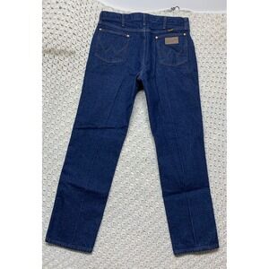 Vtg Wrangler Jeans Mens 35 Aprx 34x32 Blue Denim Western Cowboy Cut Rodeo 13MWZP